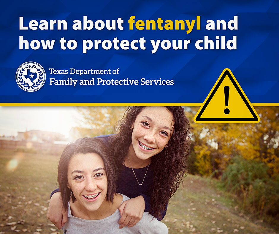 Learn about fentanyl and how to protect your child - One Pill Kills campaign, an initiative of the Office of the Governor. Image depicts a mother and daughter.  Image depicts a happy student age individual