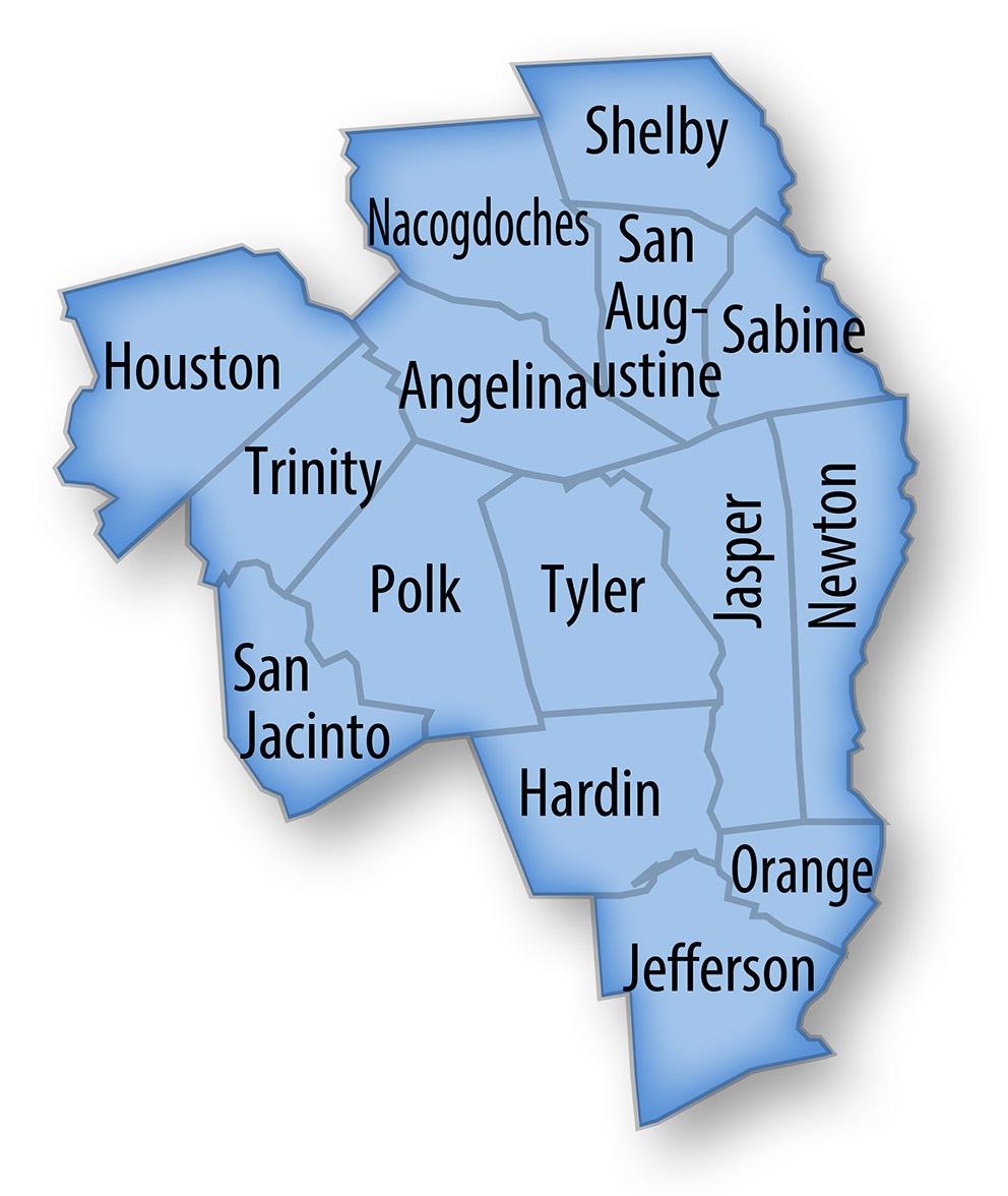 Region 5. For list of counties, see link for the 15 counties.