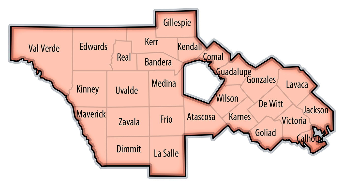 Region 8b. For list of counties, see link for the 27 counties.