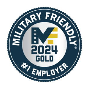 Military Friendly Award 2024 Gold #1 Employer