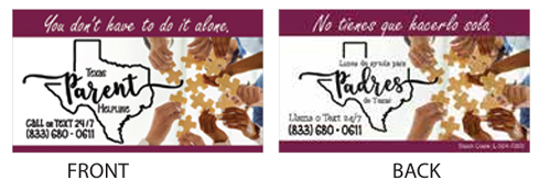 Business-style card (3.5 x 2 inches)