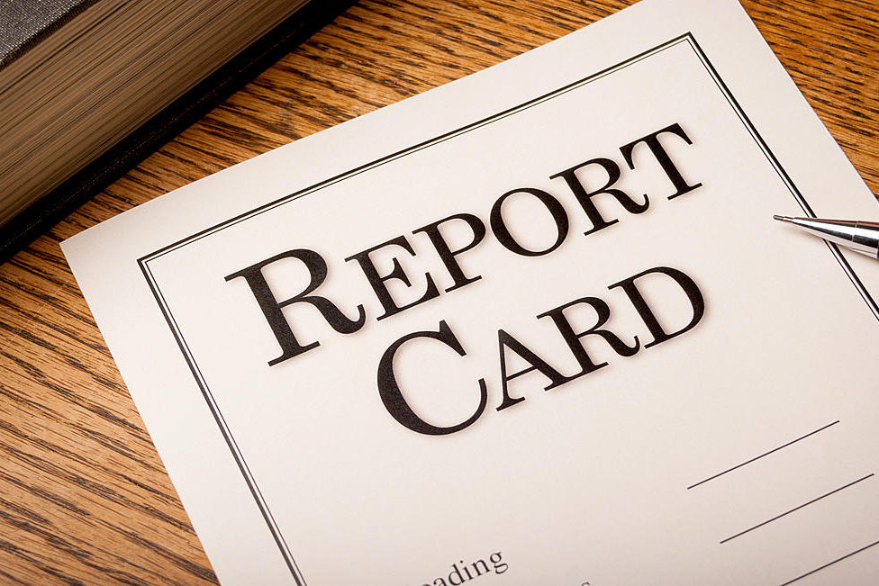 a paper report card