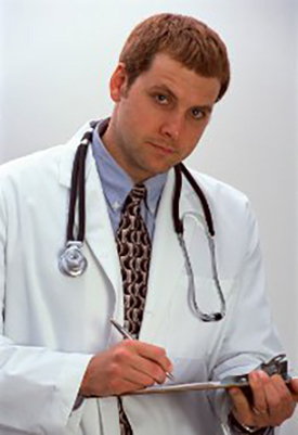 Doctor with clipboard