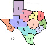 Map of Texas Regions
